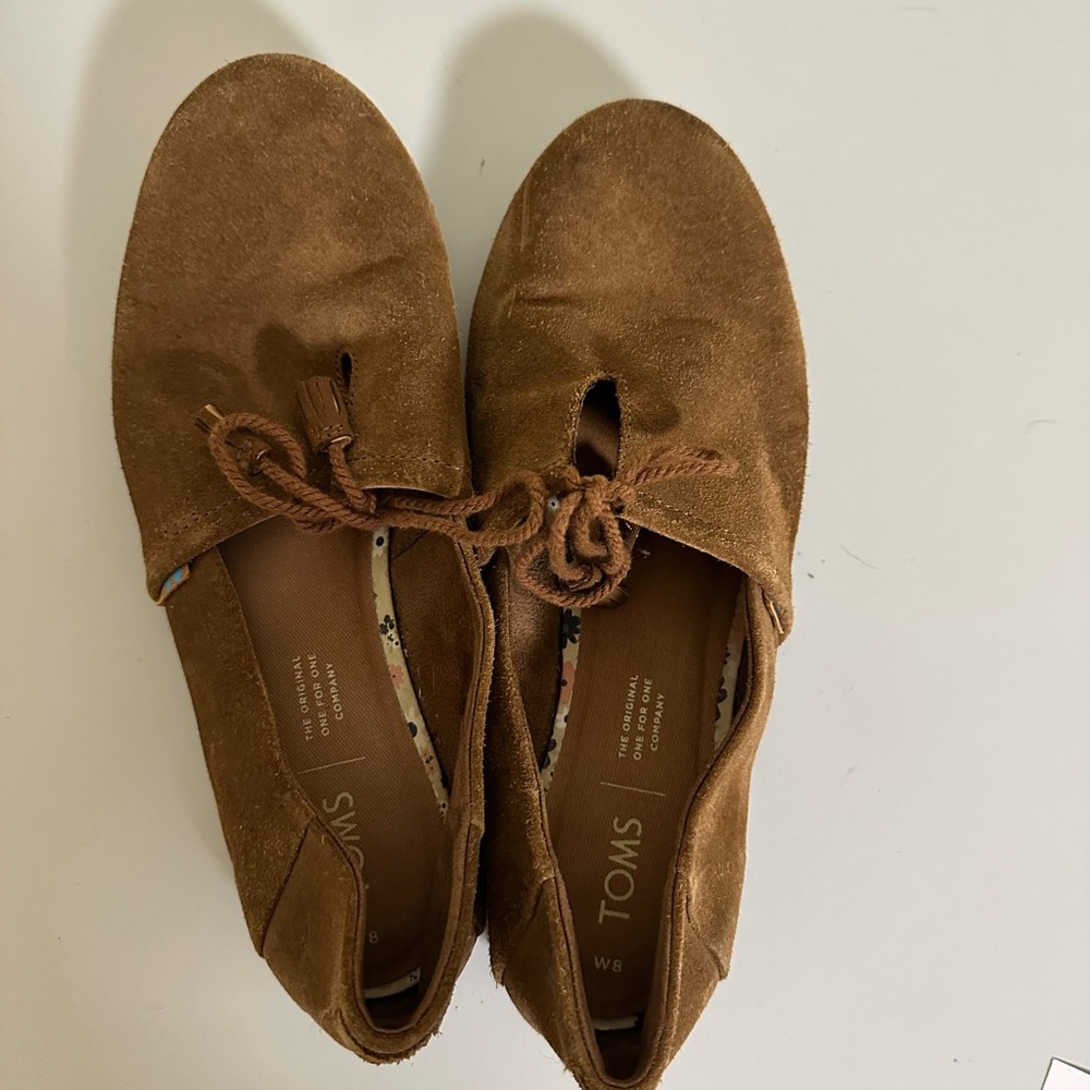 TOMS Tan Suede Casual Shoes